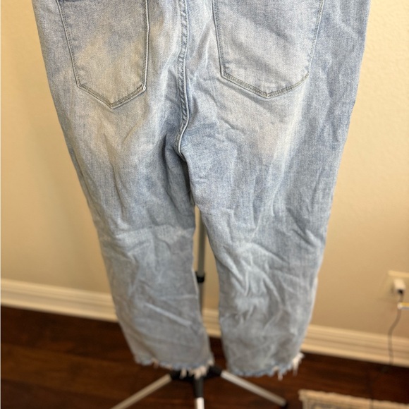 Distressed Light Blue Flare Jeans - Picture 7 of 8